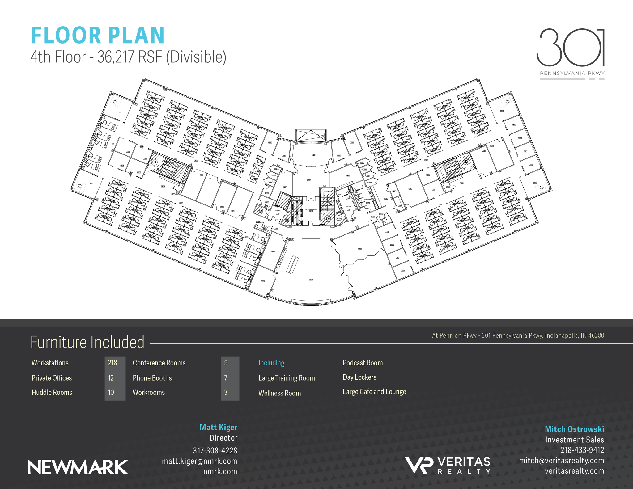 301 Pennsylvania Pky, Indianapolis, IN for lease Floor Plan- Image 1 of 5