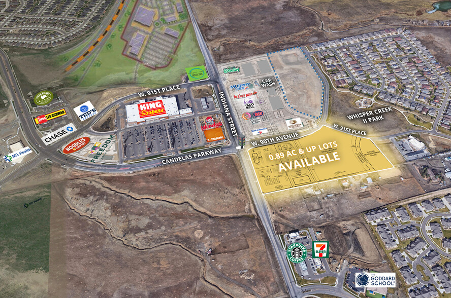 SEC 90th Ave. & Indiana St., Arvada, CO for lease - Aerial - Image 1 of 2