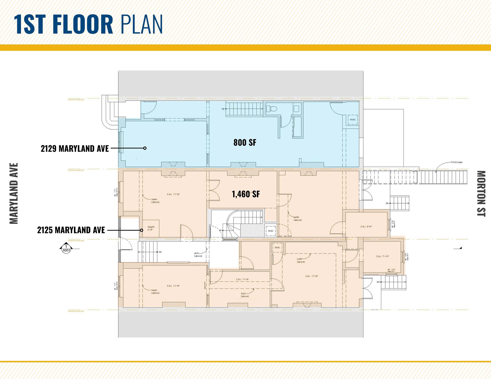 2125-2129 Maryland Ave, Baltimore, MD for lease Floor Plan- Image 1 of 1