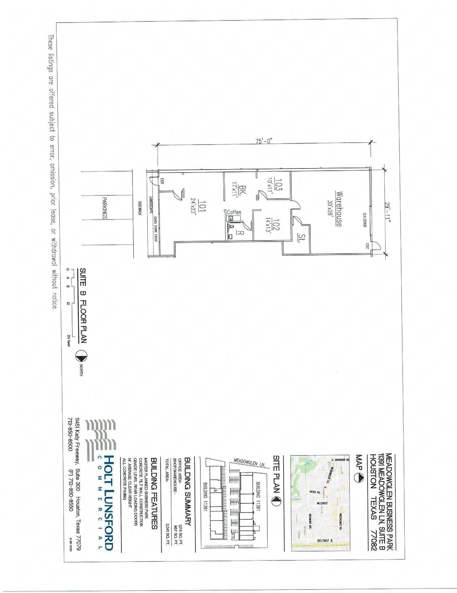 11391 Meadowglen Ln, Houston, TX for lease Site Plan- Image 1 of 1