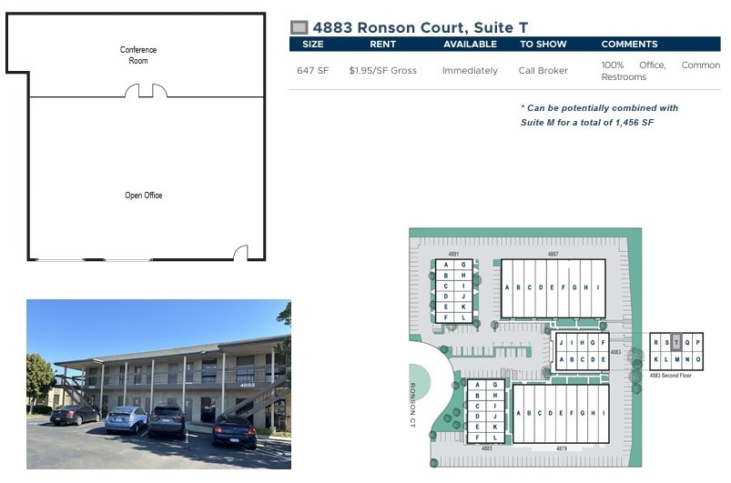 4883 Ronson Ct, San Diego, CA for lease Floor Plan- Image 1 of 2