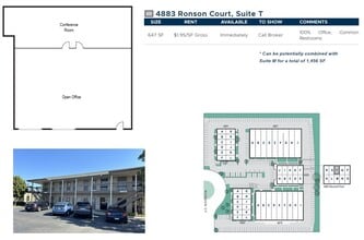 4883 Ronson Ct, San Diego, CA for lease Floor Plan- Image 1 of 2