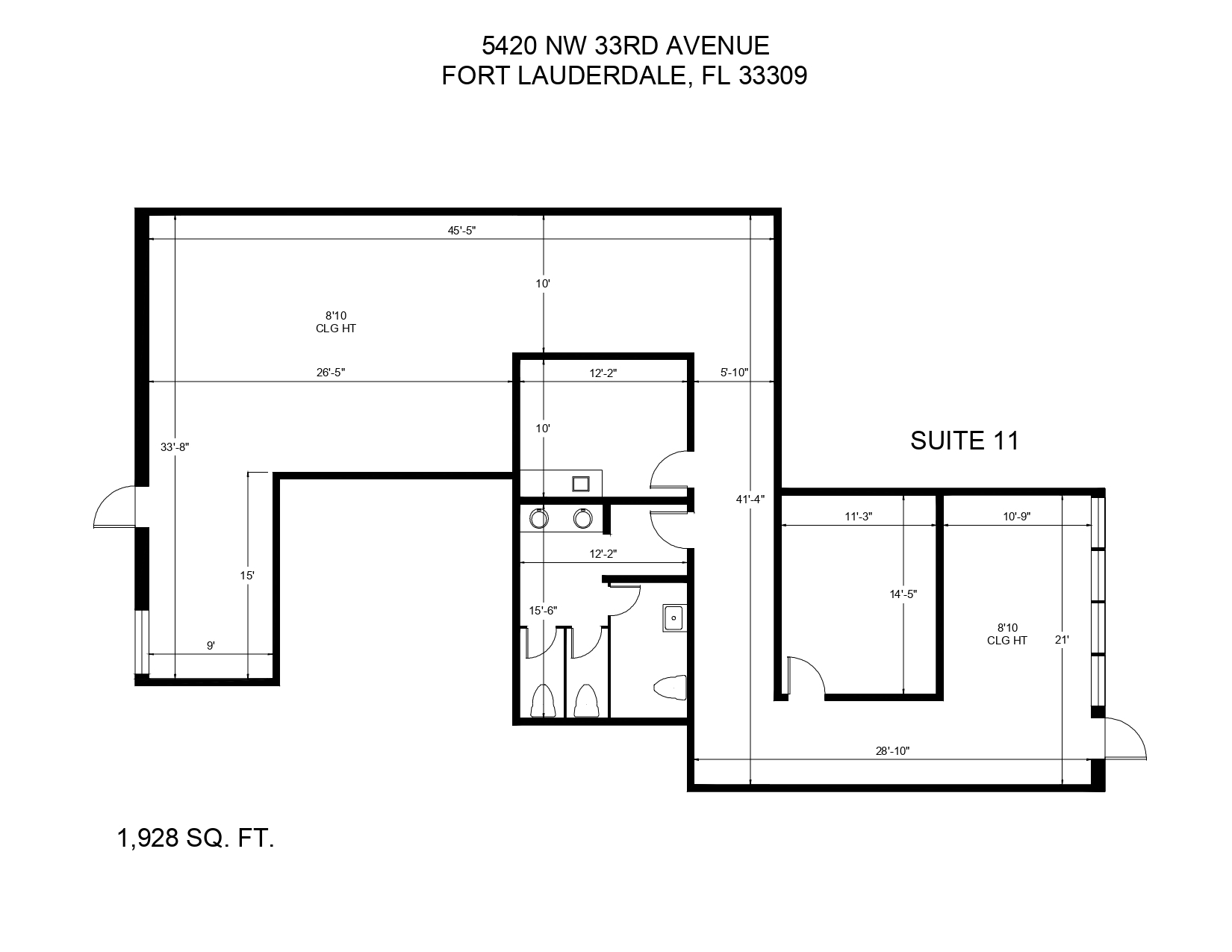 5410-5430 NW 33rd Ave, Fort Lauderdale, FL for lease Floor Plan- Image 1 of 24