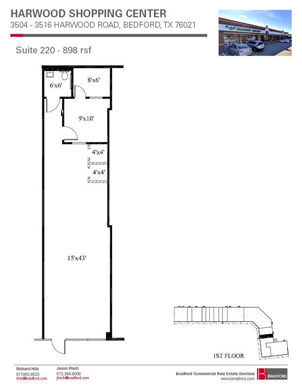 3504-3508 Harwood Rd, Bedford, TX for lease Floor Plan- Image 1 of 1