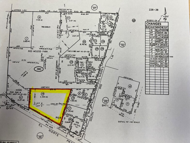 550 W El Norte Pky, Escondido, CA for sale - Plat Map - Image 3 of 3