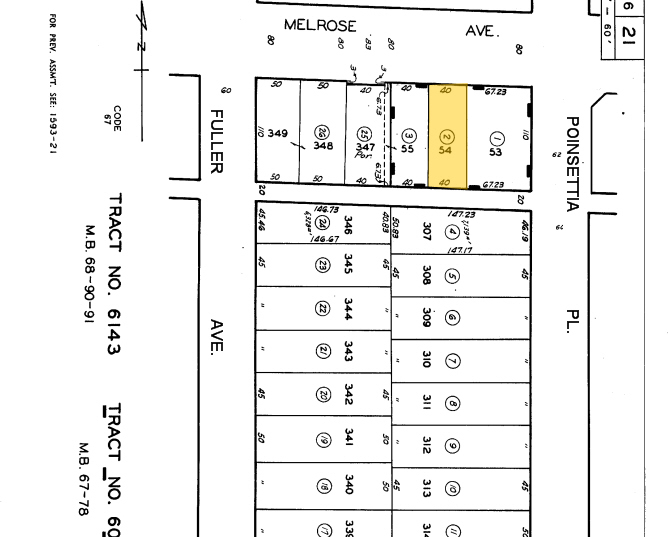 7308-7310 Melrose Ave, Los Angeles, CA for lease - Plat Map - Image 3 of 15