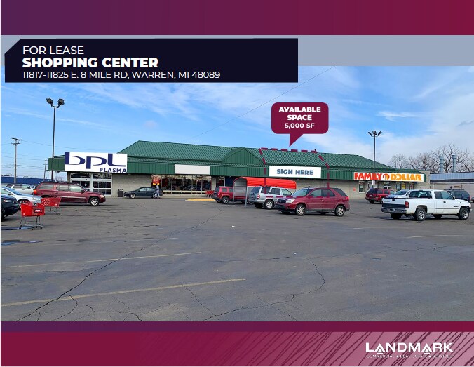 11817-11825 E Eight Mile Rd, Warren, MI for lease - Primary Photo - Image 1 of 11