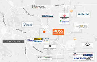 4055 Technology Forest Blvd, The Woodlands, TX - aerial  map view - Image1