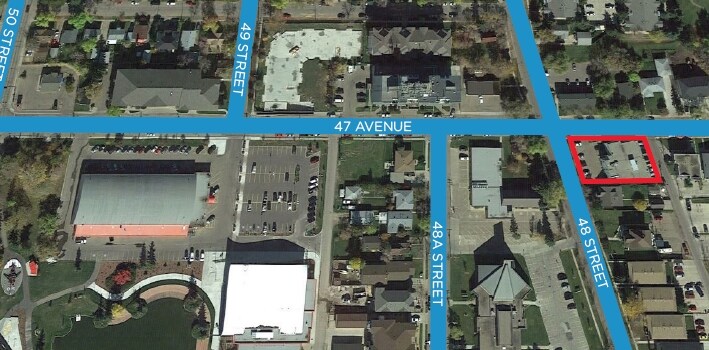 4721 47th Ave, Leduc, AB for sale Aerial- Image 1 of 1