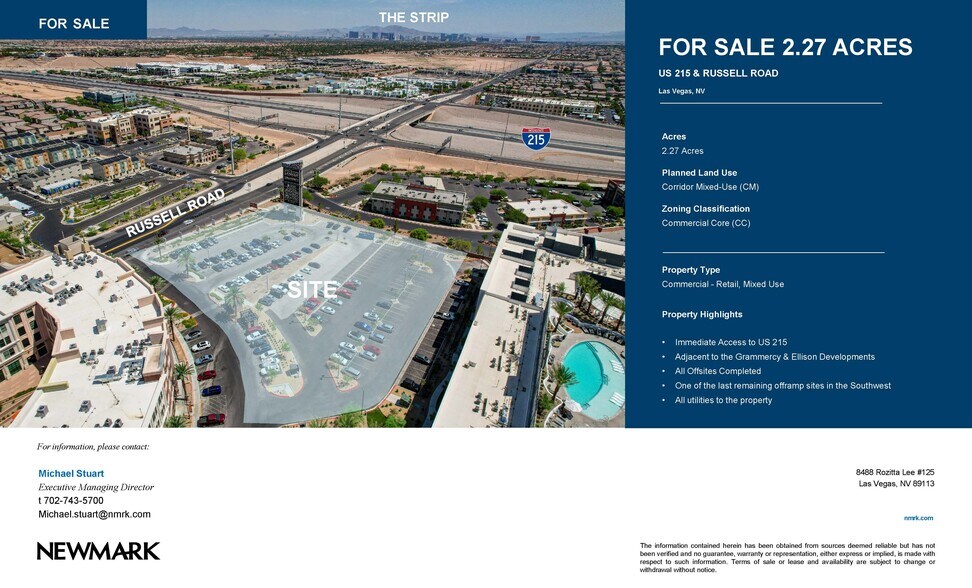RUSSELL ROAD Rd, Las Vegas, NV for sale - Aerial - Image 1 of 1