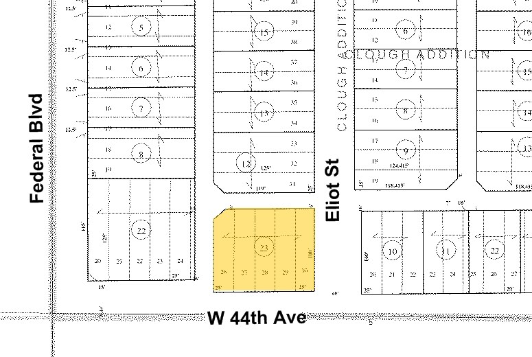 2915 W 44th Ave, Denver, CO for sale - Plat Map - Image 1 of 1
