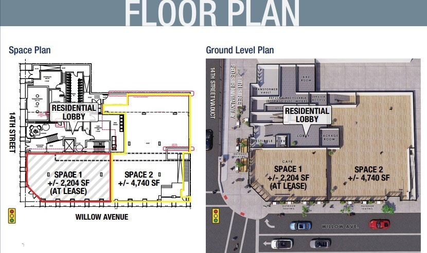 1404 Willow Ave, Hoboken, NJ for lease Typical Floor Plan- Image 1 of 1