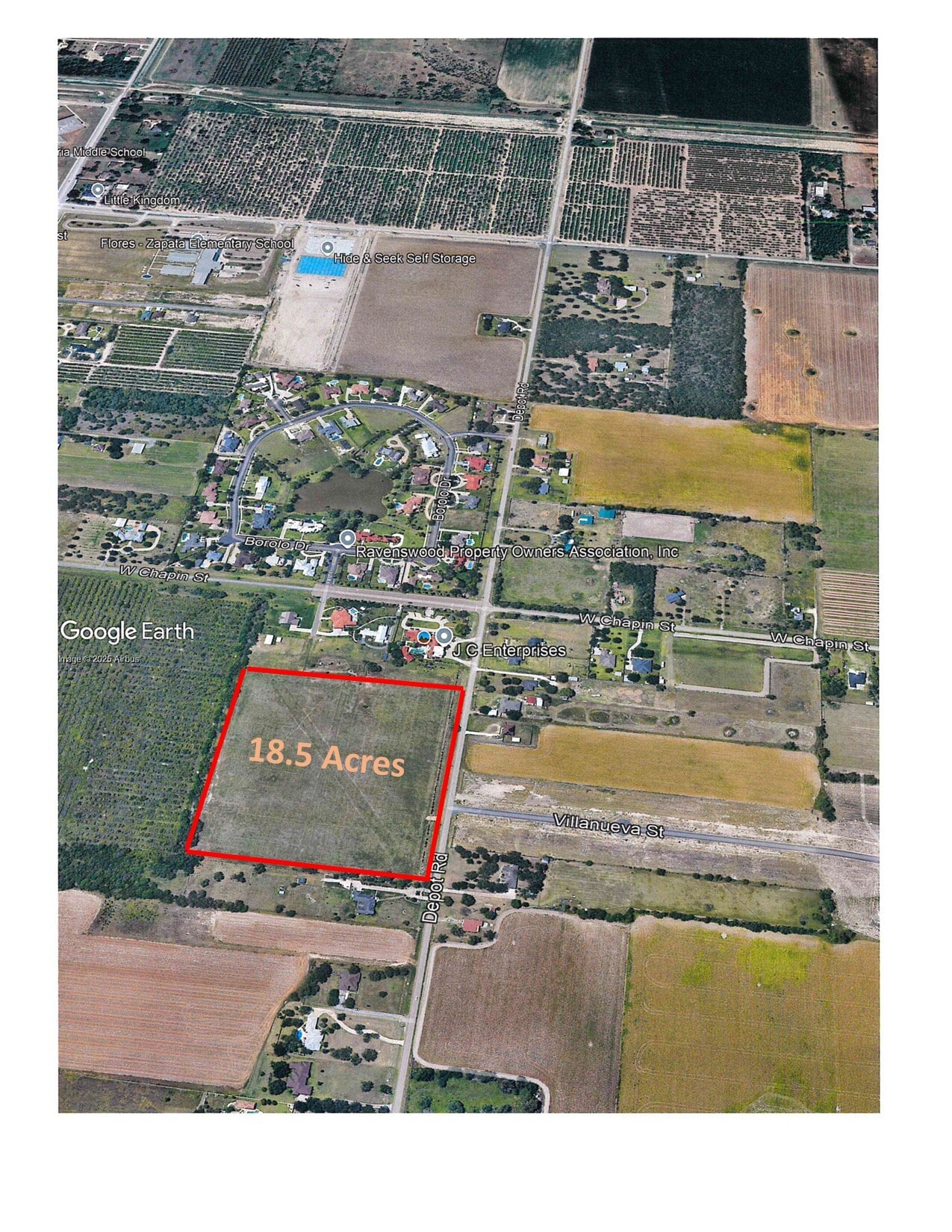 Depot Road, McAllen, TX for sale Aerial- Image 1 of 4