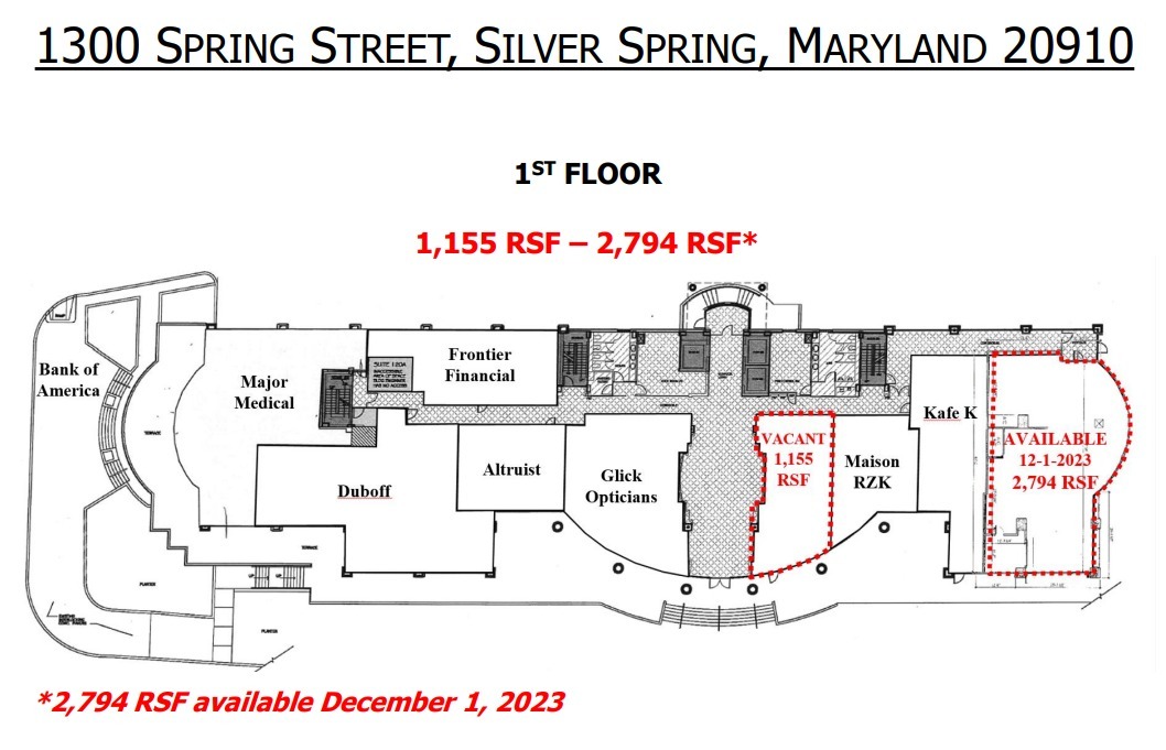 1300 Spring St, Silver Spring, MD for lease Floor Plan- Image 1 of 1