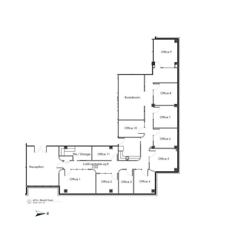 1726 Dolphin Av, Kelowna, BC for lease Floor Plan- Image 1 of 1