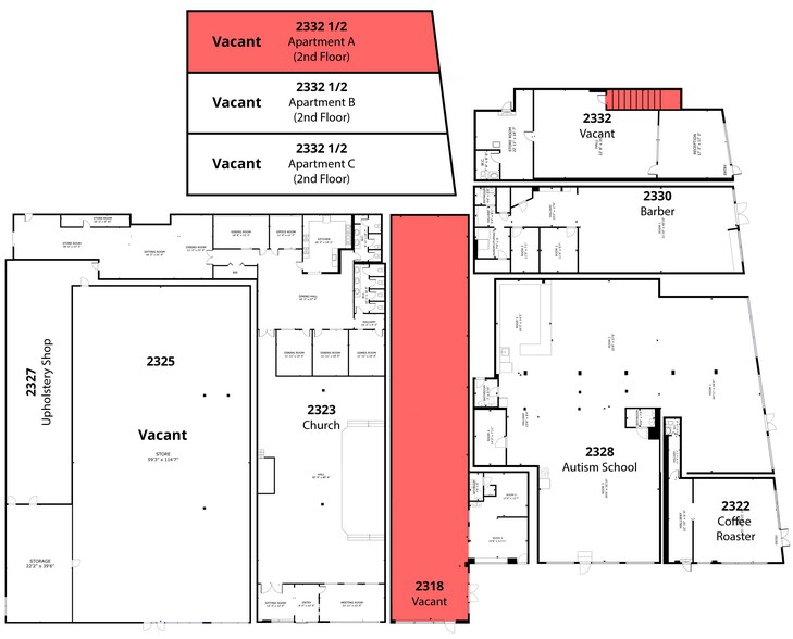 2318-2332 E Platte Ave, Colorado Springs, CO for lease - Floor Plan - Image 2 of 4