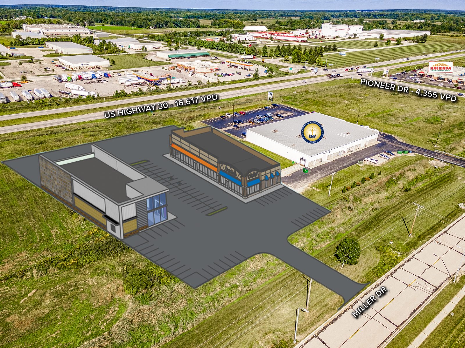 Miller - Pine Creek Center East, Plymouth, IN for lease Aerial- Image 1 of 1
