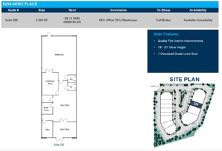 8295 Aero Pl, San Diego, CA for lease Floor Plan- Image 1 of 2