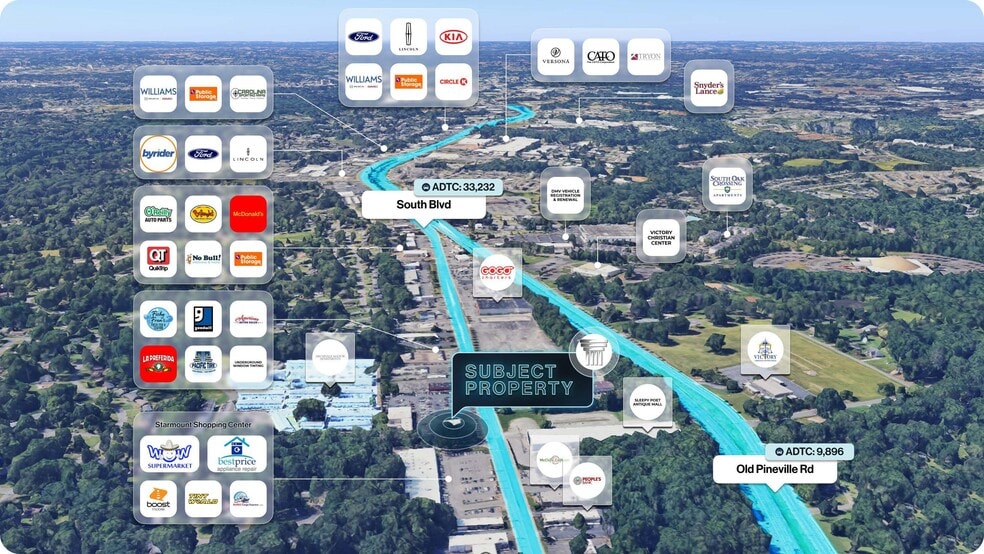 6501 South Blvd, Charlotte, NC for sale - Aerial - Image 2 of 2