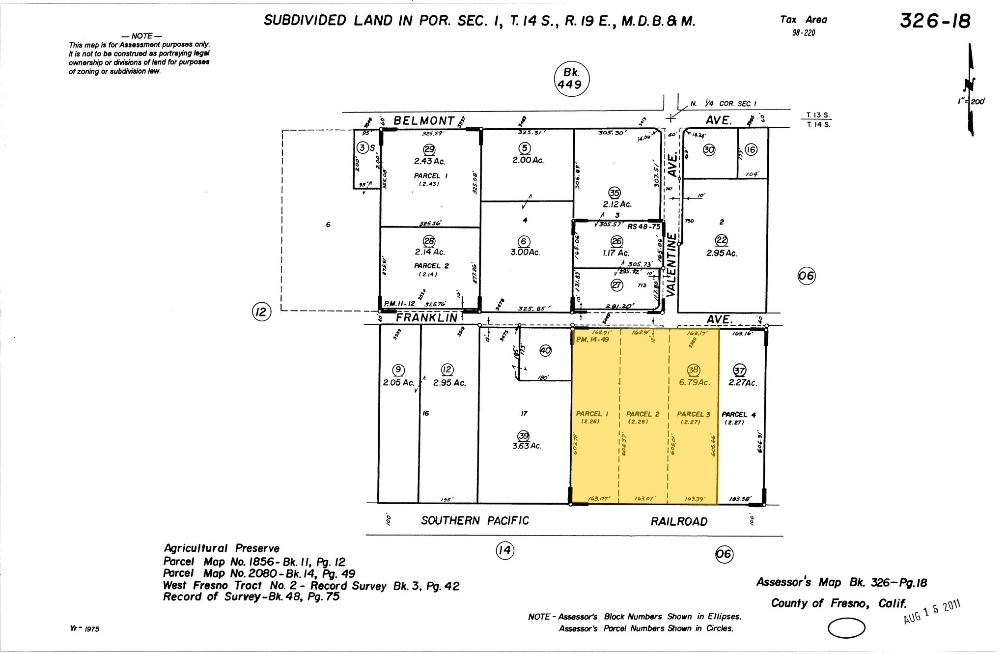 3389 W Franklin Ave, Fresno, CA for sale Plat Map- Image 1 of 1