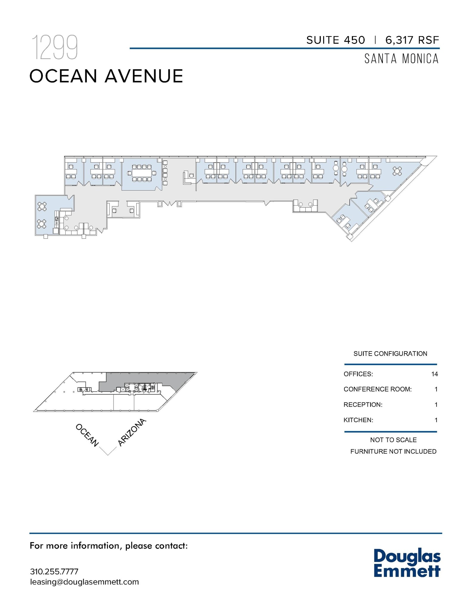 1299 Ocean Ave, Santa Monica, CA for lease Floor Plan- Image 1 of 1