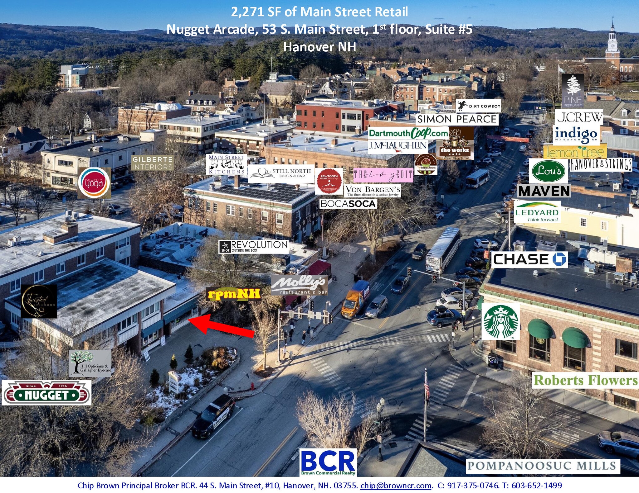 53 S Main St, Hanover, NH for lease Aerial- Image 1 of 5