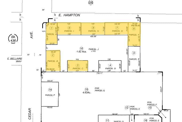 4076-4092 N Cedar Ave, Fresno, CA for sale - Plat Map - Image 3 of 6