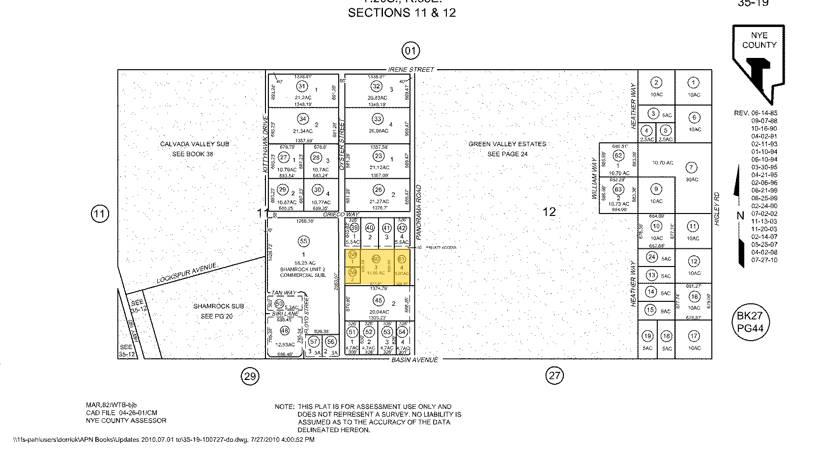 300 N Panorama Rd, Pahrump, NV for sale Plat Map- Image 1 of 1