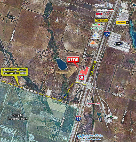 NWC of IH-35 and Hart Road, Temple, TX for sale - Primary Photo - Image 2 of 3