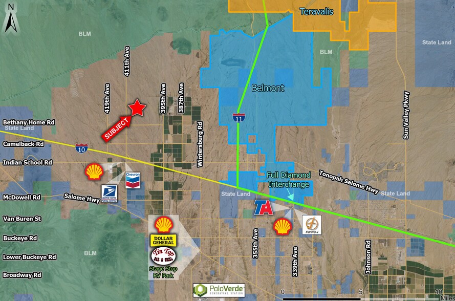 411th Ave & Glendale ave, Tonopah, AZ for sale - Aerial - Image 3 of 3