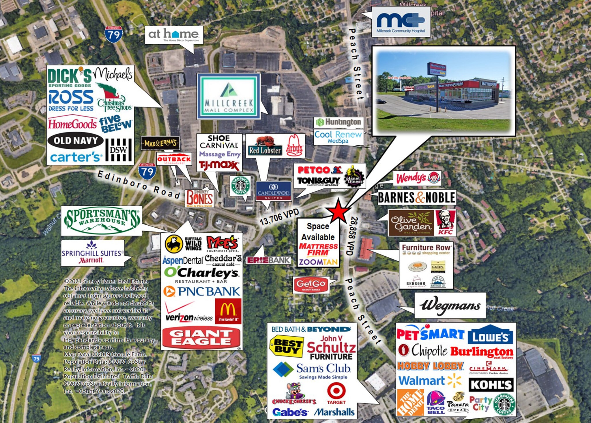 5942 Peach St, Erie, PA 16509 Peach Street Retail End Cap