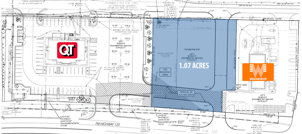 NEC of US 75 at FM 120, Denison, TX for lease - Site Plan - Image 3 of 3