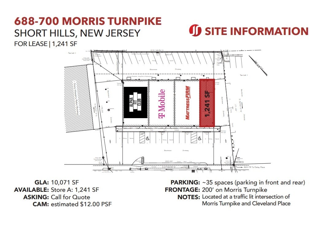 688-700 Morris Tpke, Short Hills, NJ for lease Floor Plan- Image 1 of 1