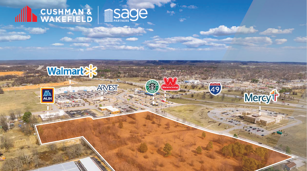 Elm Springs Rd, Springdale, AR for sale - Aerial - Image 2 of 8