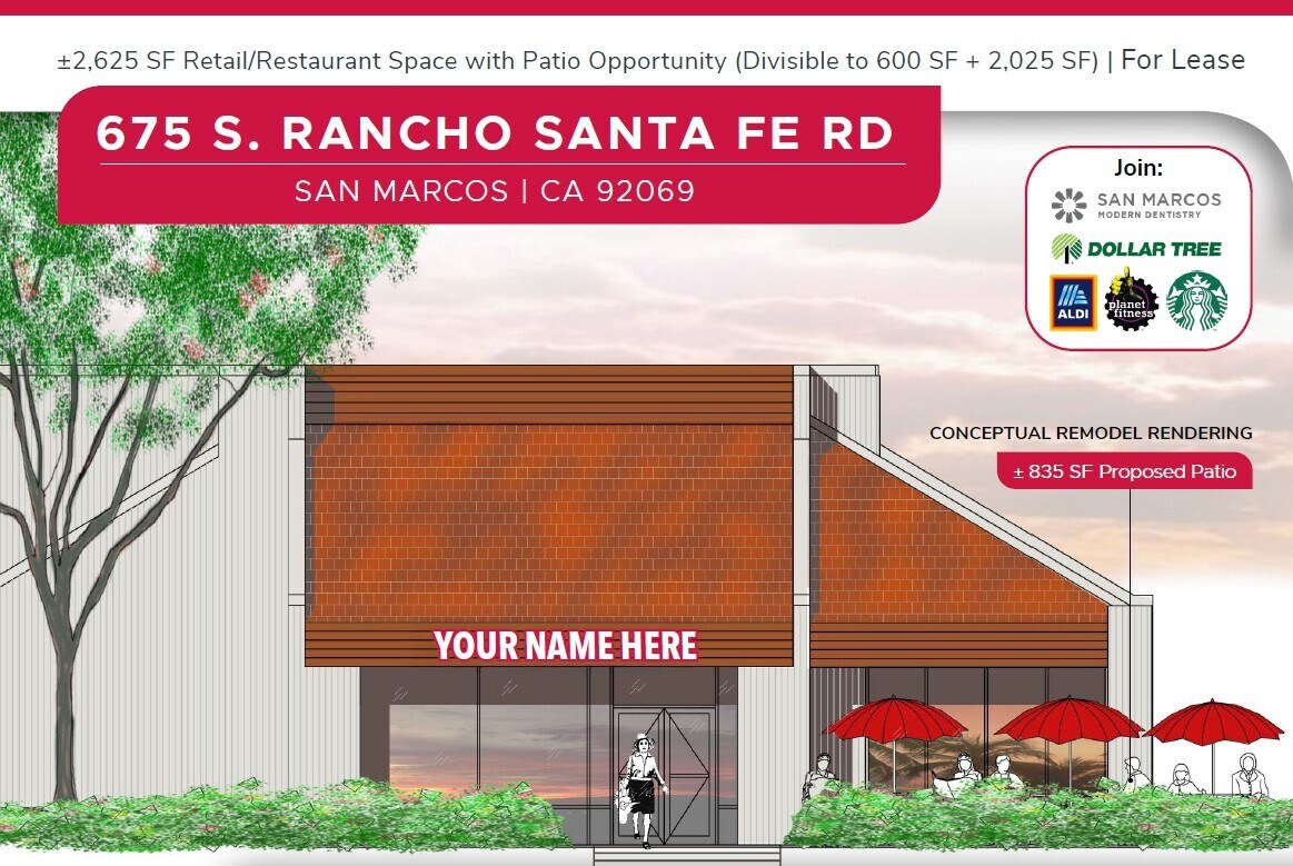 675 S Rancho Santa Fe Rd, San Marcos, CA for lease Building Photo- Image 1 of 6