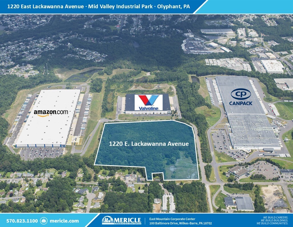 1220 E Lackawanna Ave, Olyphant, PA for lease Aerial- Image 1 of 3