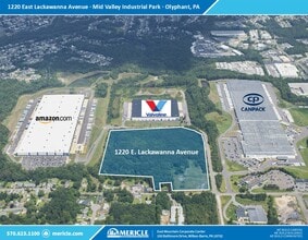 1220 E Lackawanna Ave, Olyphant, PA - AERIAL map view