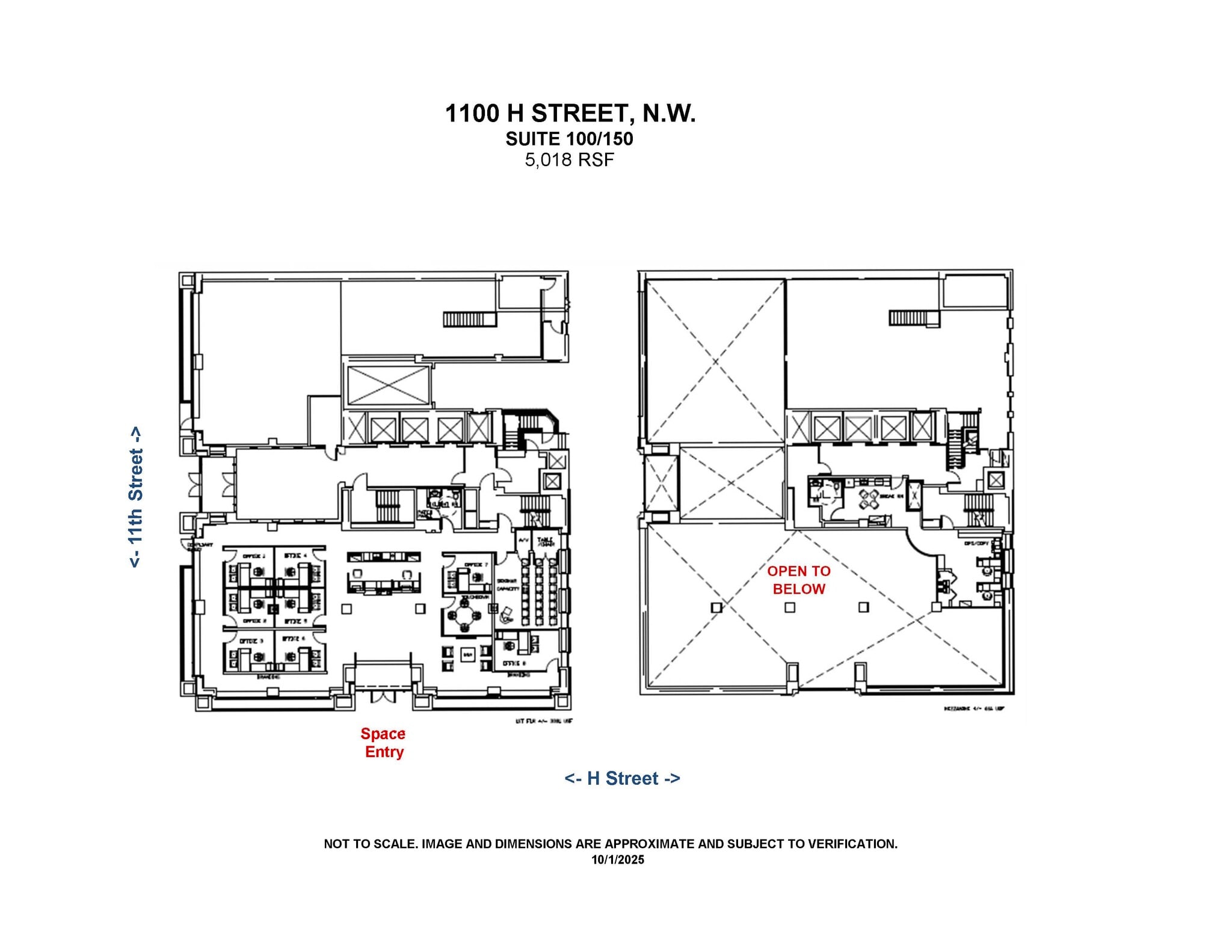 1100 H St NW, Washington, DC for lease Floor Plan- Image 1 of 1