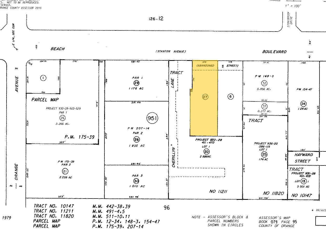 705 S Beach Blvd, Anaheim, CA for sale Plat Map- Image 1 of 1