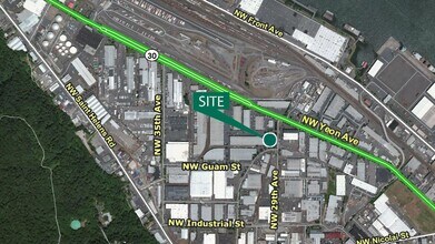 3571-3599 NW Yeon Ave, Portland, OR - AERIAL  map view - Image1