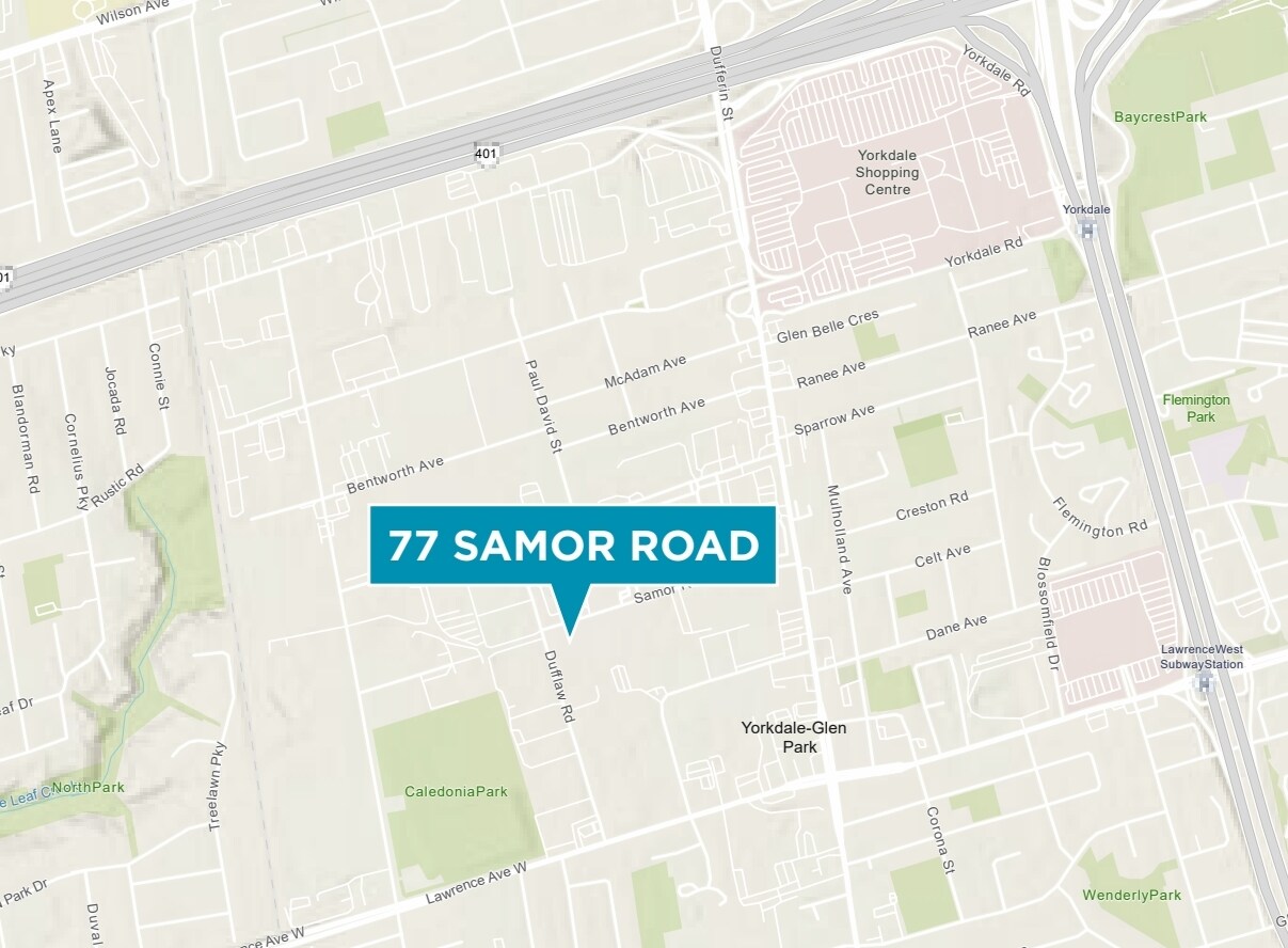 73-77 Samor Rd, Toronto, ON for lease Map- Image 1 of 1