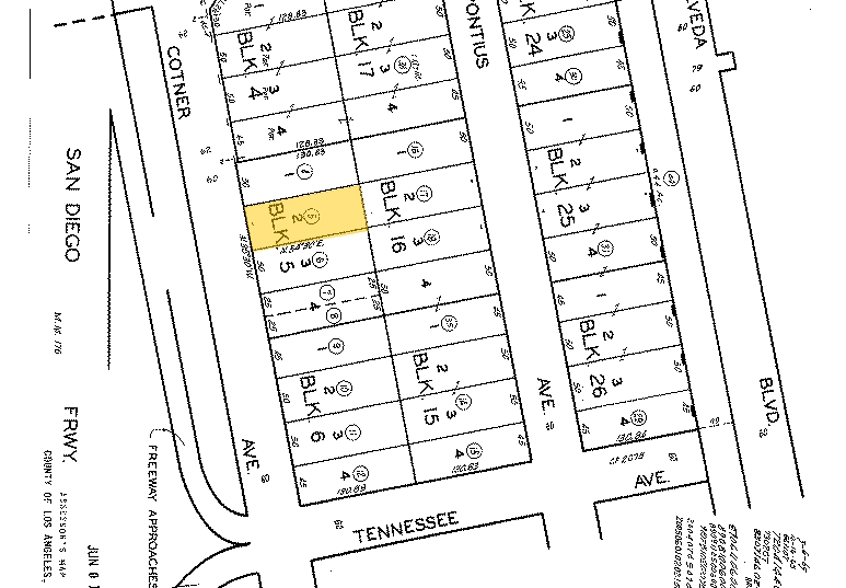 2222 Cotner Ave, Los Angeles, CA for sale - Plat Map - Image 1 of 1