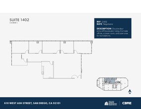 610 W Ash St, San Diego, CA for lease Floor Plan- Image 1 of 1