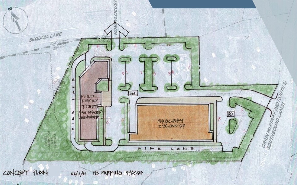 1072 Crain Hwy, Gambrills, MD for lease - Site Plan - Image 2 of 3
