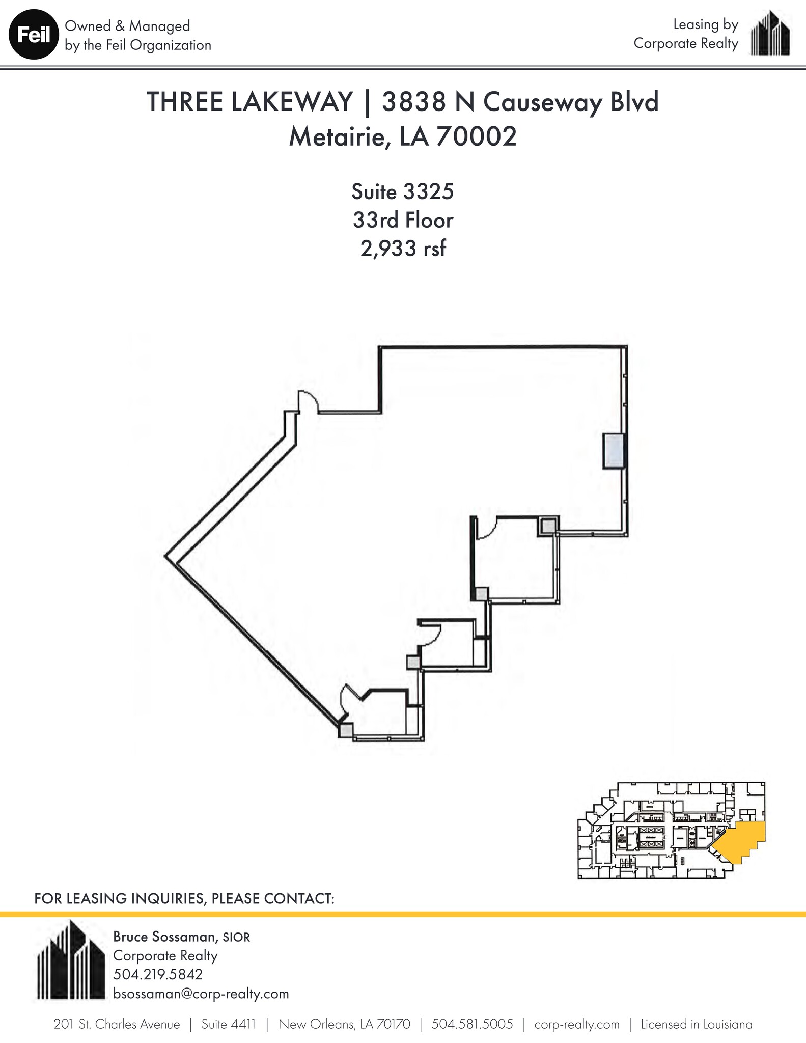 3900 N Causeway Blvd, Metairie, LA for lease Site Plan- Image 1 of 1