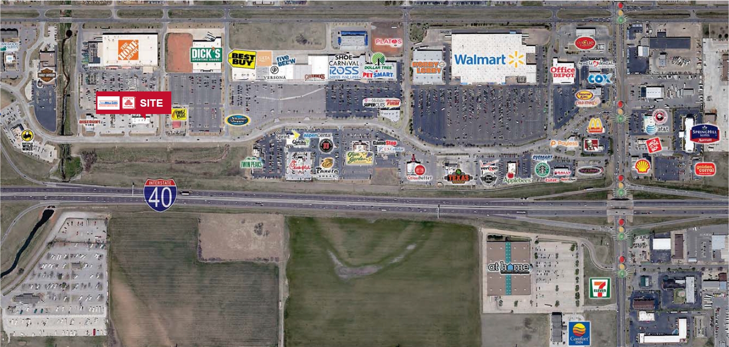 I-40 & Rockwell Ave, Oklahoma City, OK for lease Aerial- Image 1 of 2