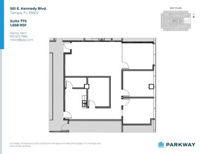 501 E Kennedy Blvd, Tampa, FL for lease Floor Plan- Image 1 of 2