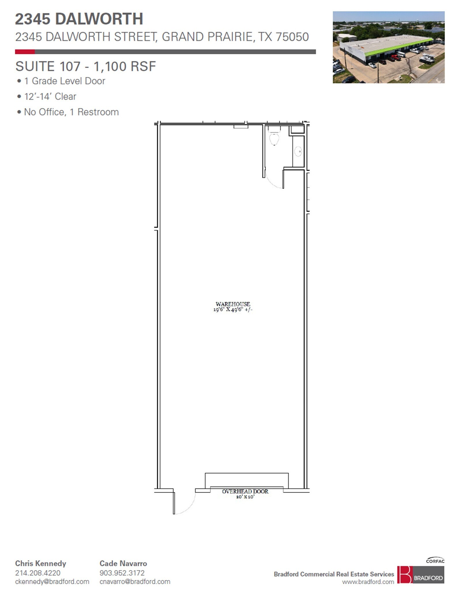 2345 Dalworth St, Grand Prairie, TX for lease Floor Plan- Image 1 of 1