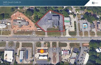 3405 S Cobb Dr SE, Smyrna, GA - AERIAL map view - Image1