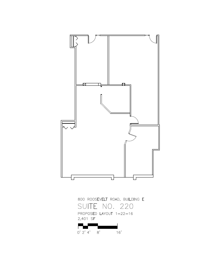 800 Roosevelt Rd, Glen Ellyn, IL for lease Floor Plan- Image 1 of 2